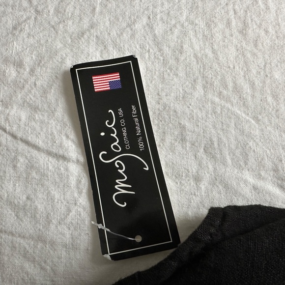 NWT Mosaic USA Black Linen Sun Dress Size S - Picture 4 of 5